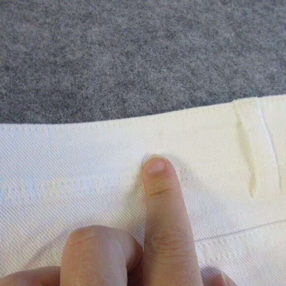 Habitat Womens White Denim Jeans 14 Stretch Slim Leg Casual Fray Classic 380 - Picture 14 of 15